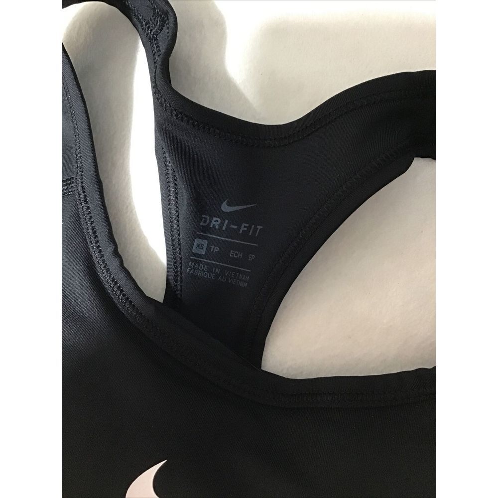 NEW $38 Nike Black Swoosh Sports Racerback Bra [ SZ‎ XS ] #3725 - Picture 8 of 12